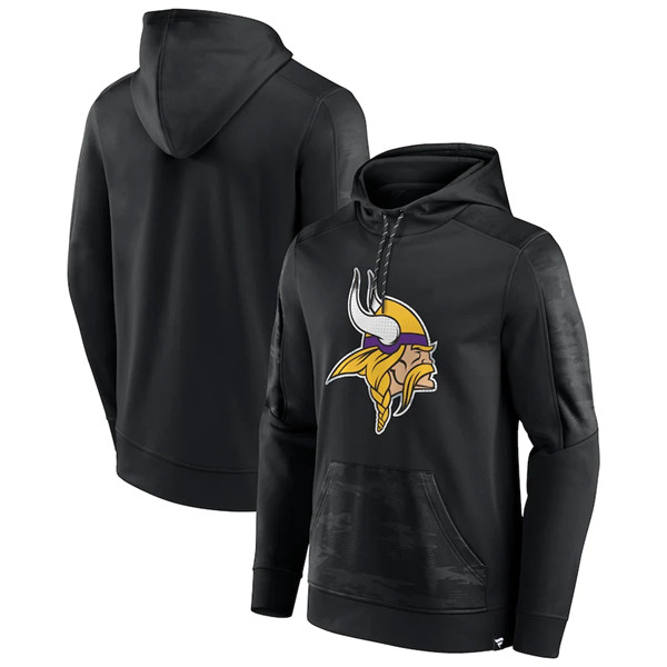 Men's Black Minnesota Vikings On The Ball Pullover Hoodie